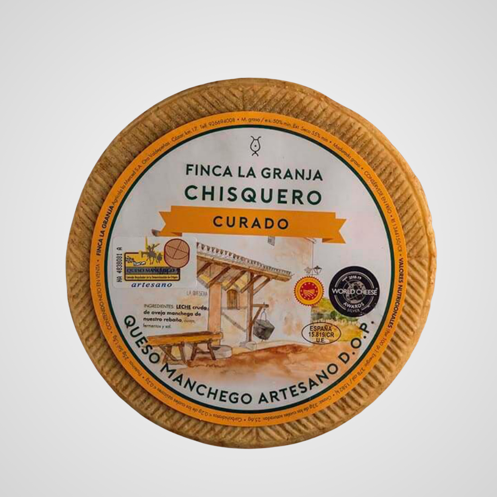 Gereifter Manchego-Schafskäse D.O.P. aus Spanien.