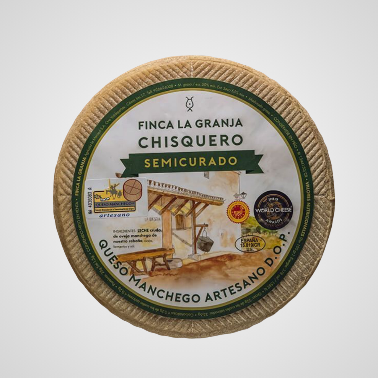 Halbgereifter Manchego-Schafskäse D.O.P. aus Spanien.